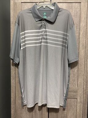 Men's Pro Tour gray and white golf shirt XXL